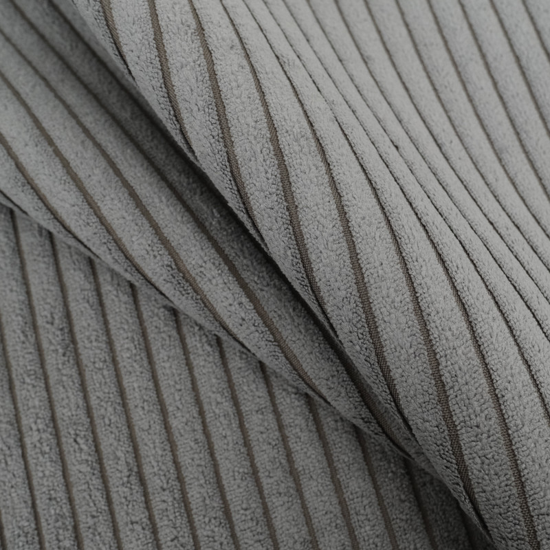Zoe Dark Gray Ribbed Velvet - Maison Klem